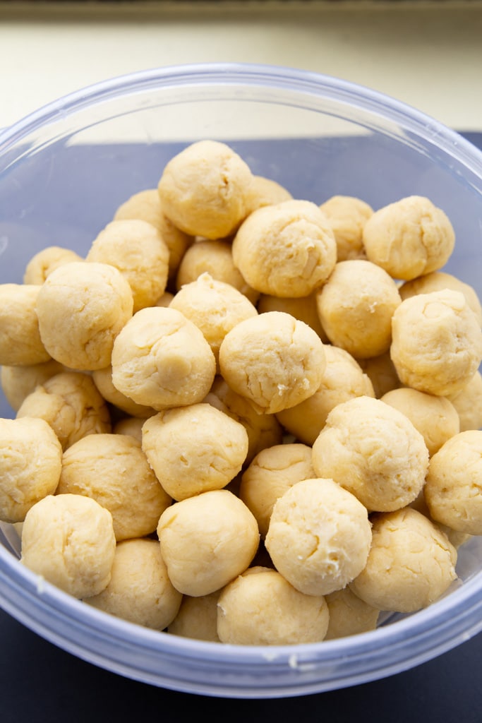 empanada dough balls in a bowl