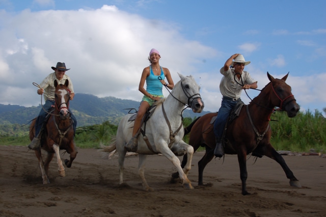 Horseback riding on the beach in Uvita Costa Rica